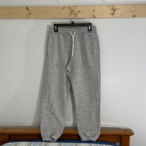 Hollister Light Gray Fleece Joggers with Drawstring